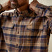 Ariat Rebar Flannel DuraStretch Work Shirt Brown Check