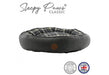 Sleepy Paws Donut Bed Black & Grey Tartan 70cm