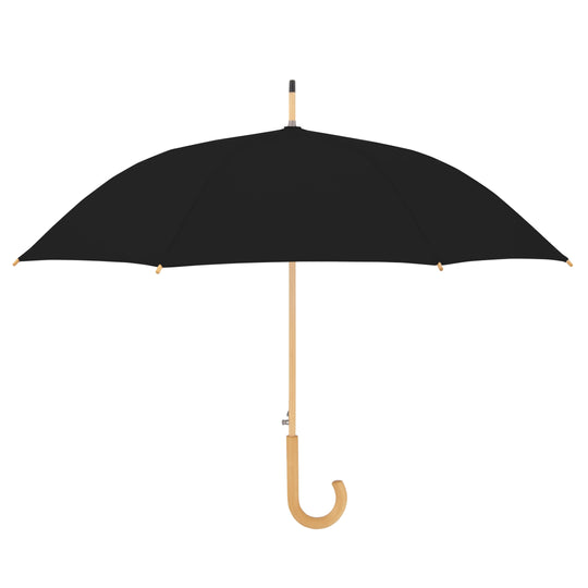 Doppler Nature Long Automatic Sustainable Stick Umbrella Simply Black