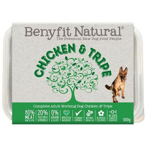 Benyfit Chicken & Tripe Complete Adult Raw Working Dog Food 500g