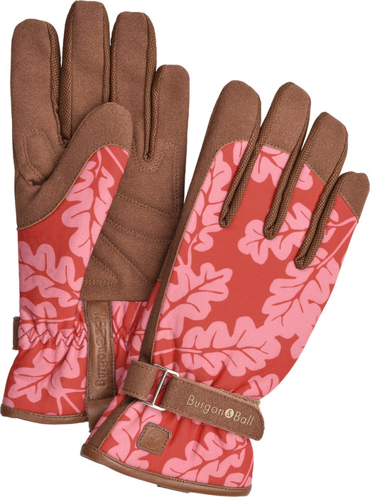 Burgon & Ball Oak Leaf Glove M/L Poppy