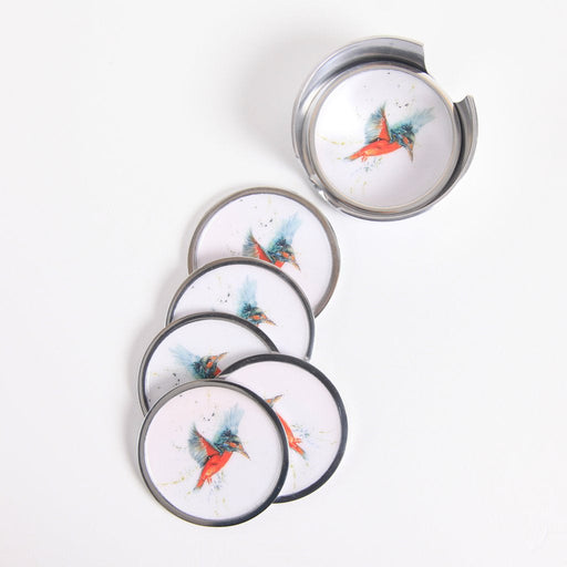 Kingfisher Coasters (6) 9cm