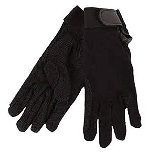 Cotton Pimple Palm Gloves Black