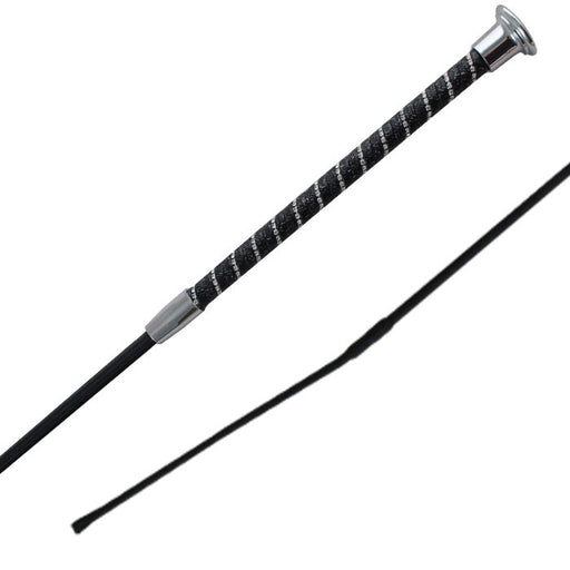 WoofWear Twisted Dressage 110 Whip Black Silver

