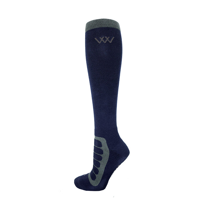 WoofWear Long Bamboo Tech Socks Navy & Grey
