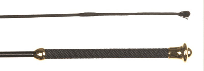 Dressage Whip Black & Brass
