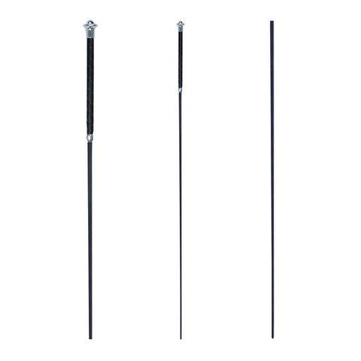 Classic Dressage Whip Black & Silver
