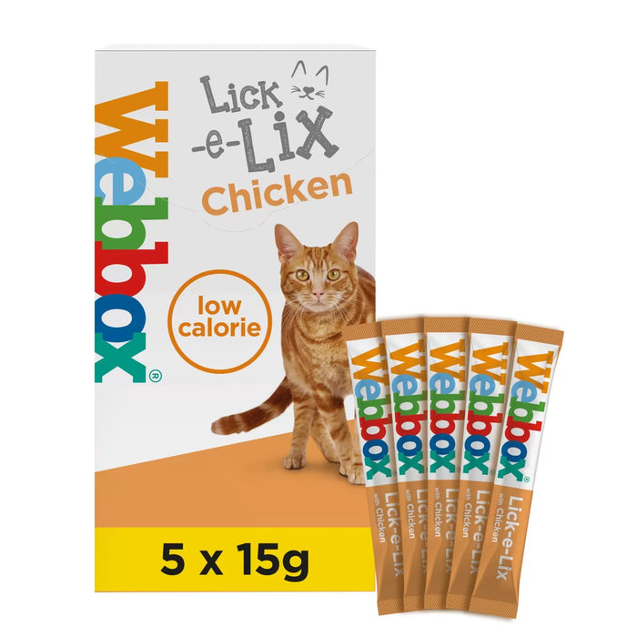 Webbox Lick-e-Lix Chicken Cat Treats - Pack of 5