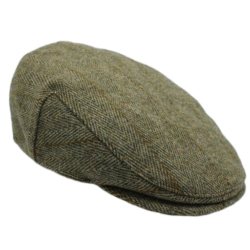 Chilton Derby Tweed Waterproof Flat Cap Sage
