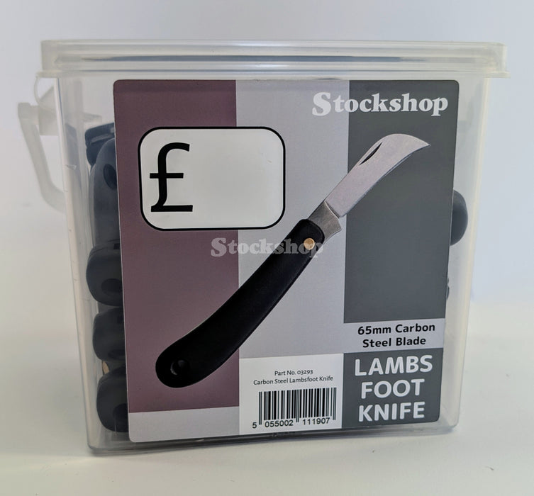Black Lambsfoot Knife Carbon Steel Blade