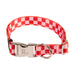 Checkerboard Pink & Red Collar