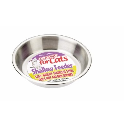 Classic Shallow Sainless Steel Cat Dish 500ml