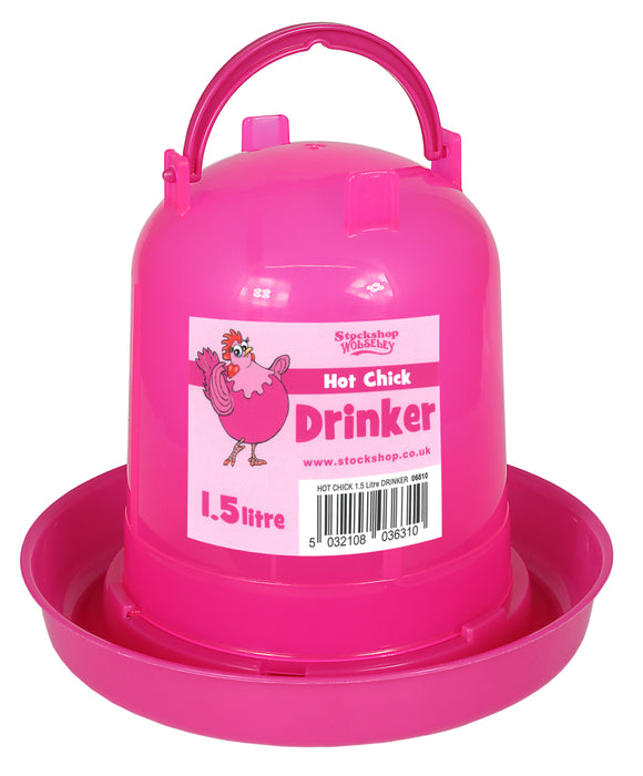 Poultry Drinker Hot Chick Pink