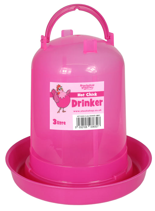 Poultry Drinker Hot Chick Pink