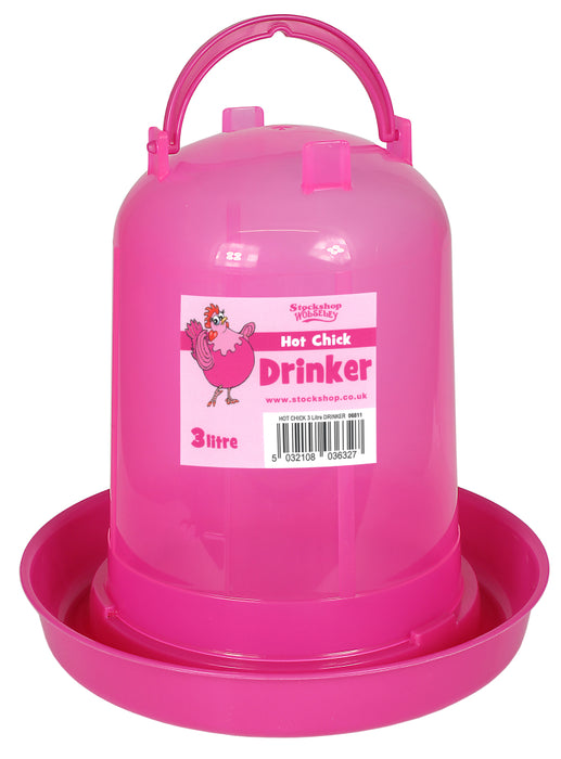 Poultry Drinker Hot Chick Pink
