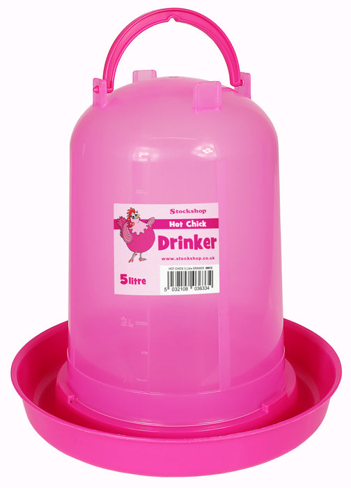 Poultry Drinker Hot Chick Pink