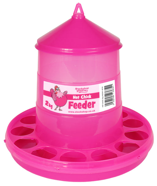 Poultry Feeder Hot Chick Pink