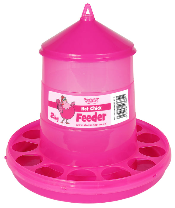 Poultry Feeder Hot Chick Pink