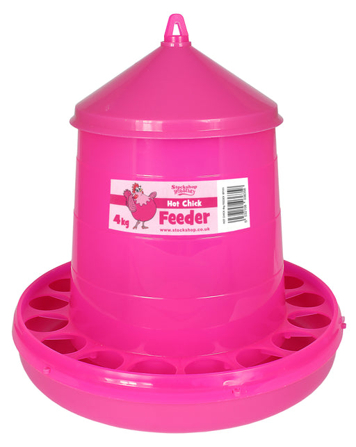 Poultry Feeder Hot Chick Pink