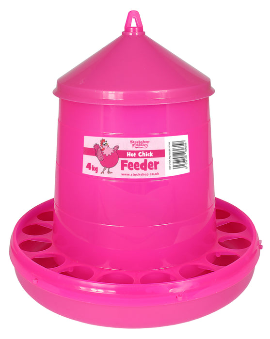 Poultry Feeder Hot Chick Pink