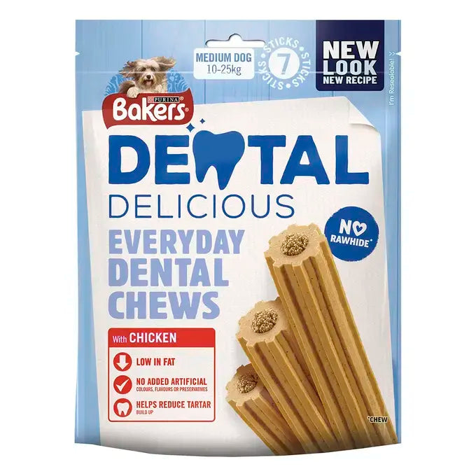 BAKERS Dental Delicious Medium Dog Chicken Dog Chews