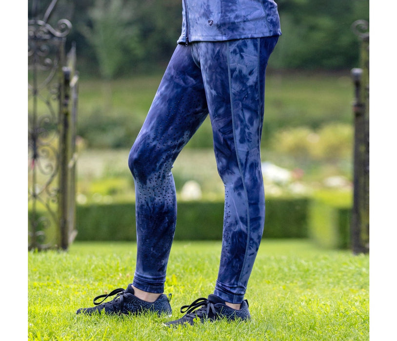Aubrion Non Stop Young Rider Riding Tights Navy TyeDye
