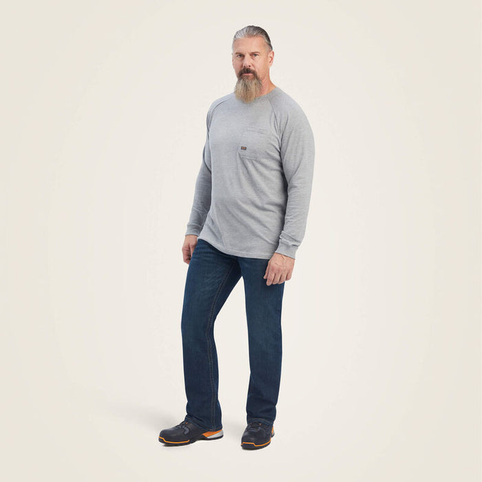 Ariat Rebar Cotton Strong Long Sleeve T-Shirt Grey