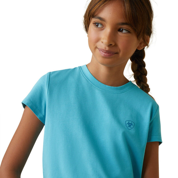 Ariat Youth Varsity Camo T-Shirt Short Sleeve Blue 