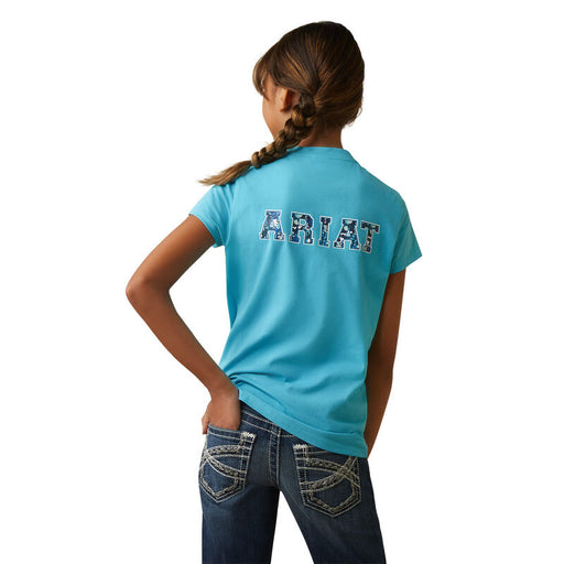 Ariat Youth Varsity Camo T-Shirt Short Sleeve Blue 