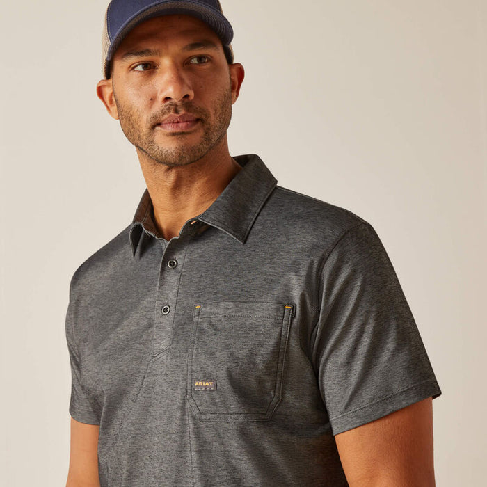 Ariat Rebar Foreman Polo Charcoal Heather