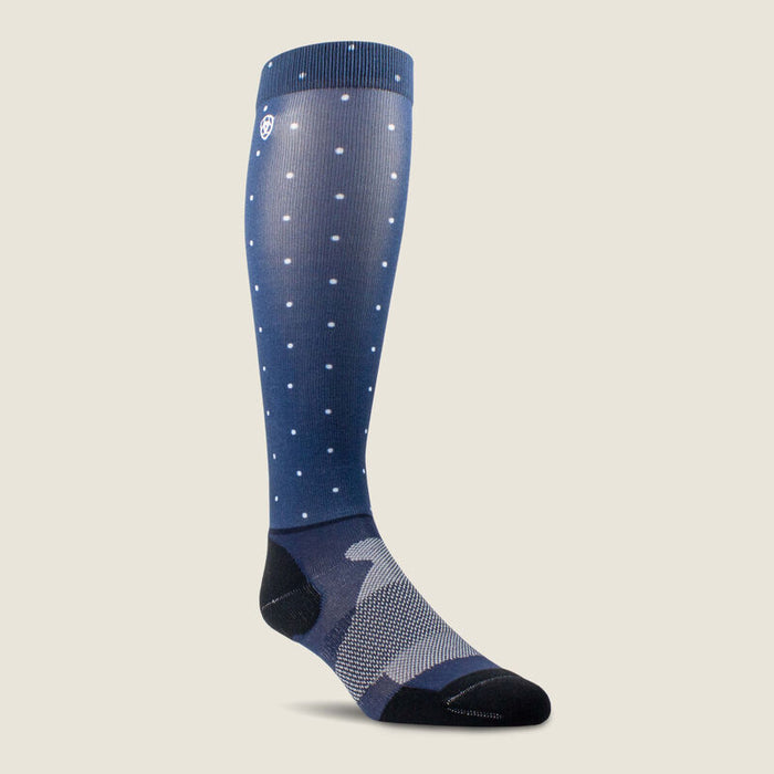 Ariattek Slim Printed Socks Navy Dot