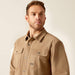Ariat Mens Rebar Canvas Shirt Jacket Khaki

