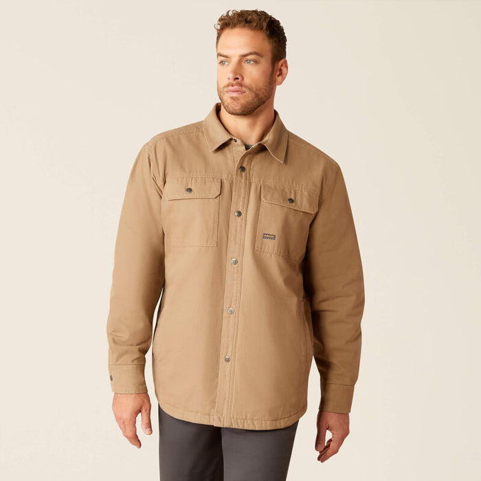 Ariat Mens Rebar Canvas Shirt Jacket Khaki
