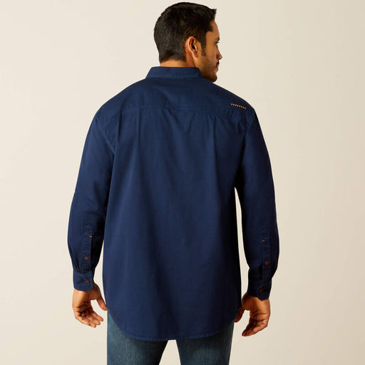 Ariat Rebar Washed Twill Work Shirt Navy
