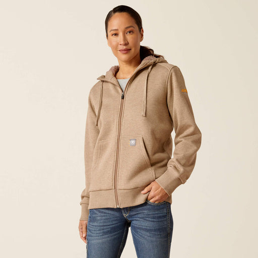 Ariat Rebar Sherpa Full Zip Fleece Oatmeal

