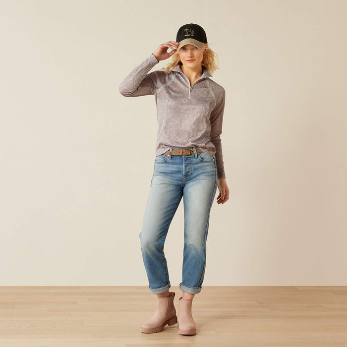 Ariat Sunstopper 3.0 1/4 Zip Baselayer Silver