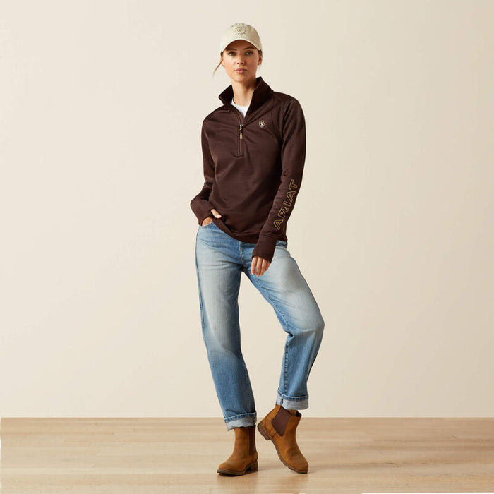 Ariat Women's Team Eq 1/2 Zip Mid Layer Java

