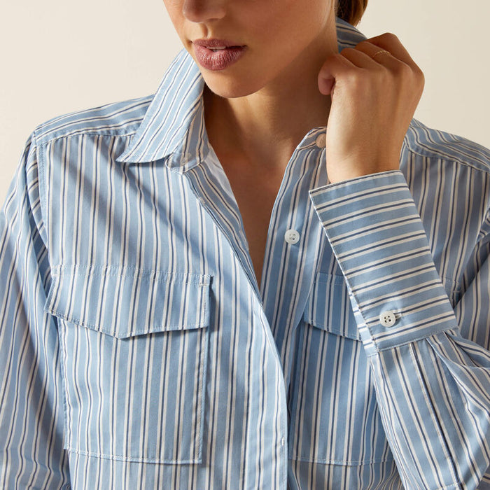 Ariat Women's Wolseley Long Sleeved Shirt Blue Stripe