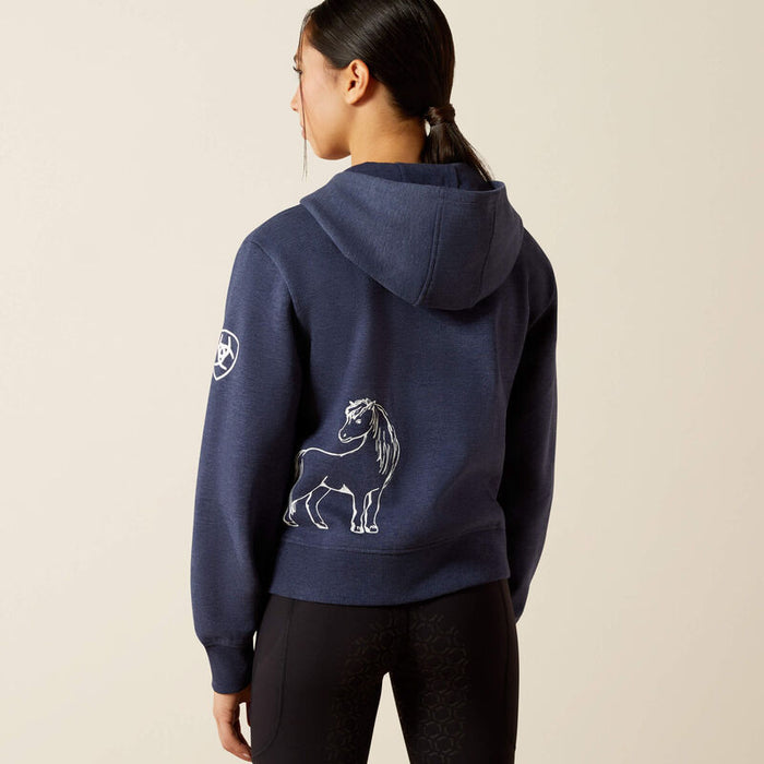 Ariat Youth Spiffy Full Zip Sweatshirt Navy
