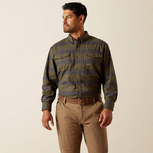 Ariat Men's Rebar Long Sleeved Work Shirt Olive
