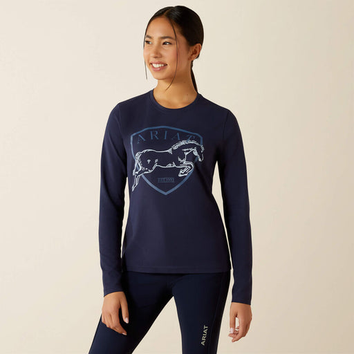 Ariat Youth Liberty Jump Long Sleeved TShirt Navy