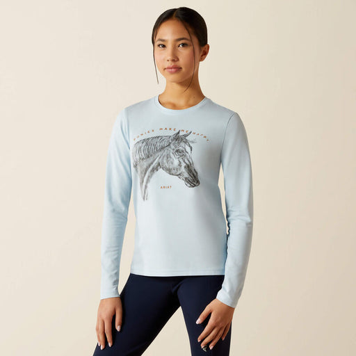 Ariat Youth Happy Long Sleeved T-Shirt Skyway