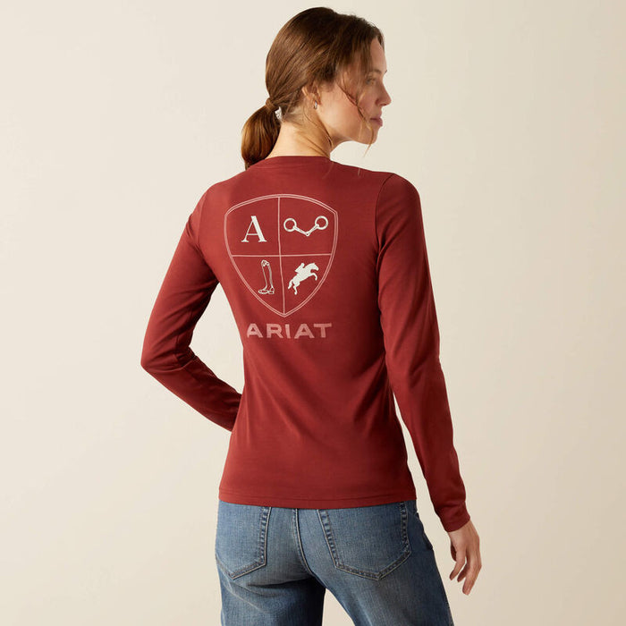 Ariat Women's Eq Icons Long Sleeved T-Shirt Madder Brown
