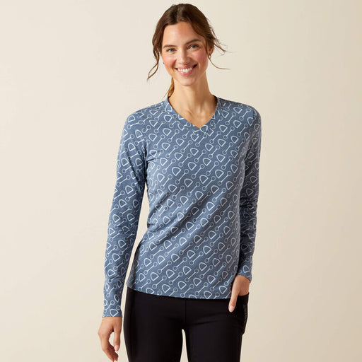 Ariat Women's Hardware Long Sleeved TShirt China Blue