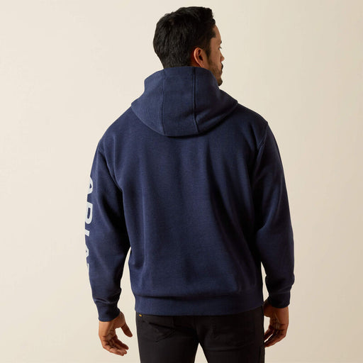 Ariat Rebar Lightweight Logo Hoodie Navy Heather & Alloy