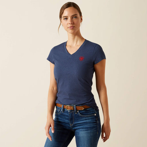 Ariat Ladies BV Logo Short Sleeved T-Shirt Navy Heather