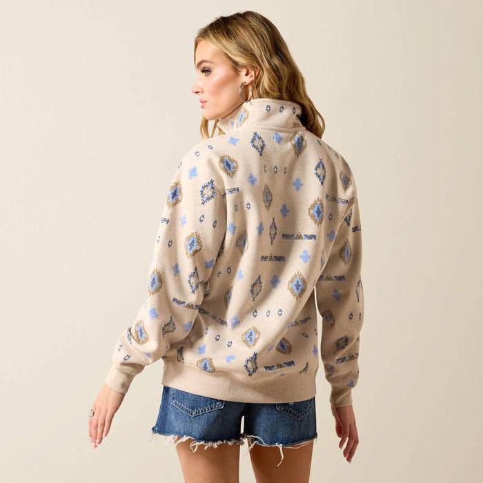 Ariat Sapphire 1/2 Zip Sweatshirt Oatmeal Heather