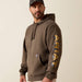 Ariat Rebar Lightweight Logo Hoodie Brown Heather & Wood Thrush
