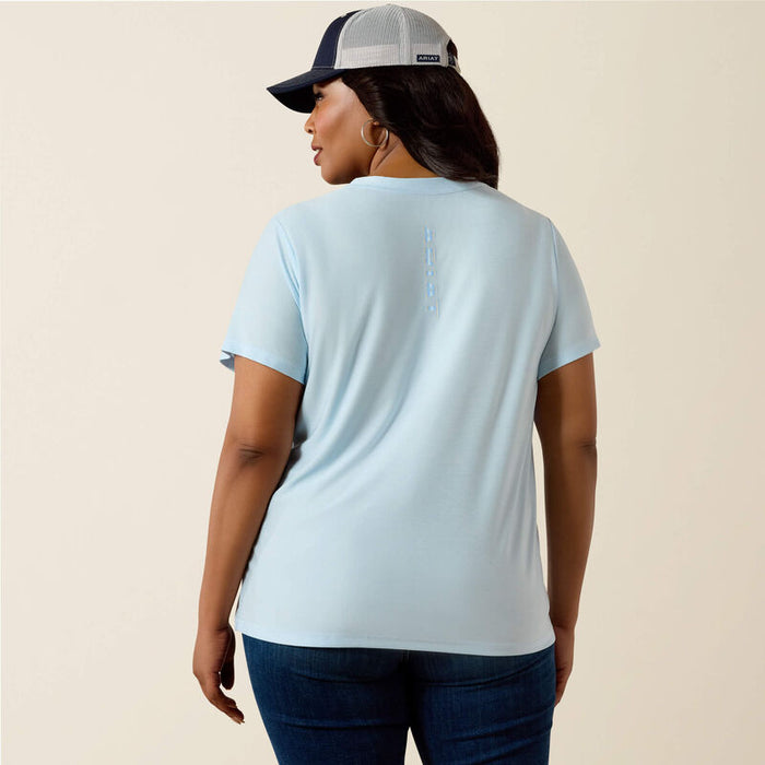 Ariat Women's Laguna Logo Short Sleeved Shirt Nantucket Breeze