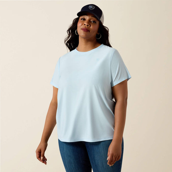Ariat Women's Laguna Logo Short Sleeved Shirt Nantucket Breeze